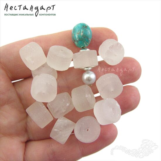 Кварц натуральный шлифованный Ice Rondel 12х9 мм (уп. 6 шт.), изображение 3