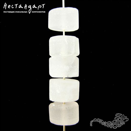 Кварц натуральный шлифованный Ice Rondel 12х9 мм (уп. 6 шт.), изображение 4