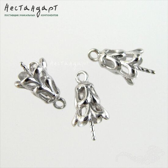 Концевик со штифтом Waterfall Sterling Silver Rhodium Plated 13 мм, изображение 3