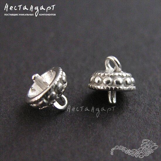 Концевик со штифтом Grain Sterling Silver Rhodium Plated 5 мм, изображение 4