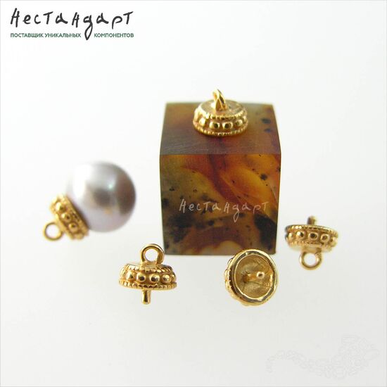 Концевик со штифтом Grain Vermeil Sterling Silver 5 мм