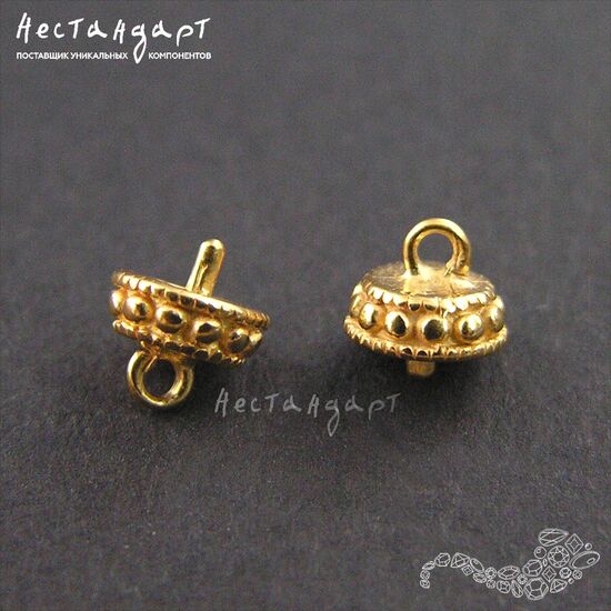 Концевик со штифтом Grain Vermeil Sterling Silver 5 мм, изображение 2