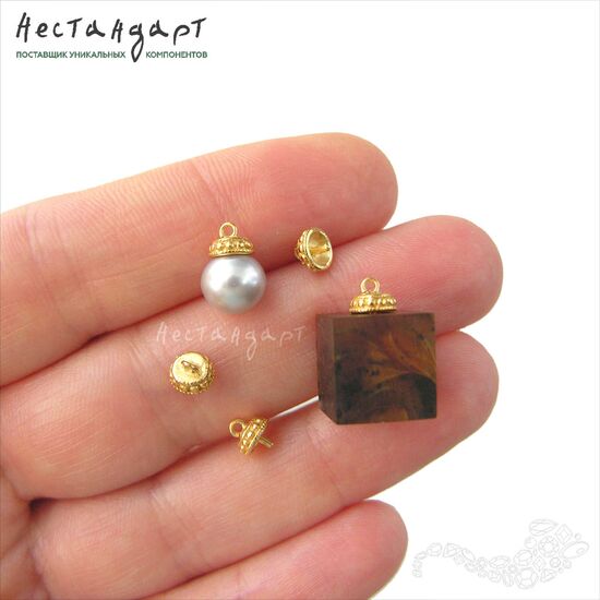 Концевик со штифтом Grain Vermeil Sterling Silver 5 мм, изображение 3