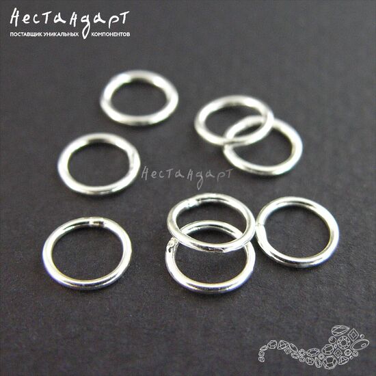 Кольцо соединительное паяное Sterling Silver 5х0,7 мм