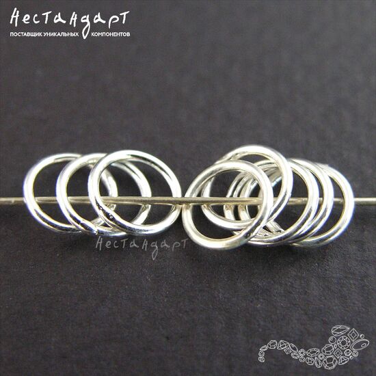 Кольцо соединительное паяное Sterling Silver 5х0,7 мм, изображение 2