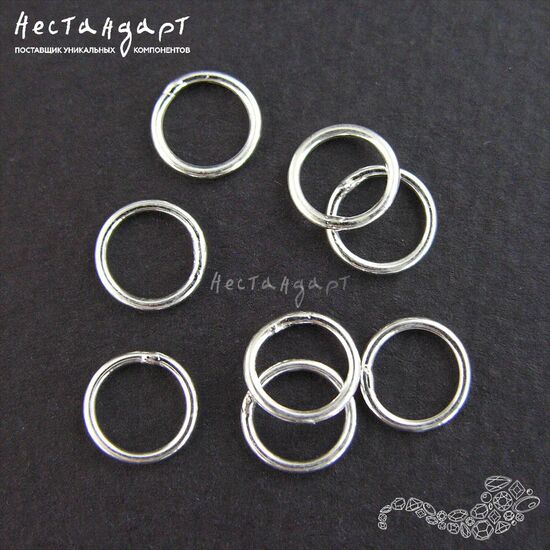 Кольцо соединительное паяное Sterling Silver 5х0,7 мм, изображение 4