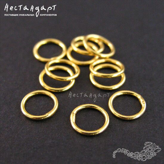 Кольцо соединительное паяное Vermeil Sterling Silver 7х1мм, изображение 3