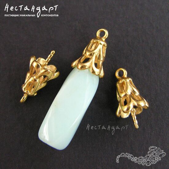 Концевик со штифтом Waterfall Vermeil Sterling Silver 13 мм, изображение 3