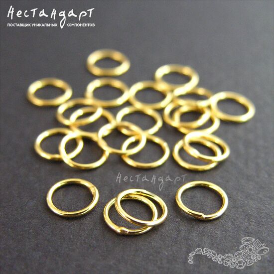 Кольцо соединительное паяное Vermeil Sterling Silver 6x0,8 мм