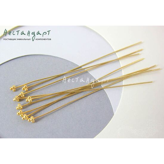 Декоративный пин Grains Vermeil Sterling Silver 53х0,5 мм