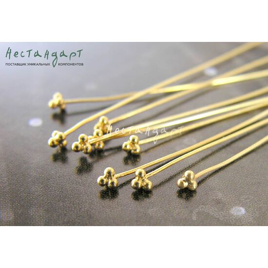 Декоративный пин Grains Vermeil Sterling Silver 53х0,5 мм, изображение 3