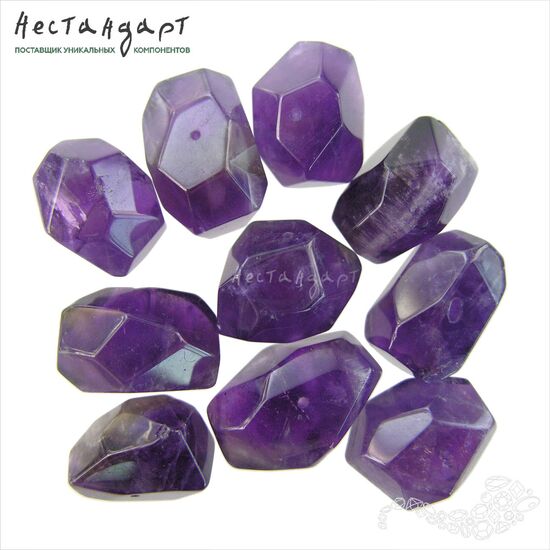 Аметист натуральный Geometric Form 18-20х11-12 мм, изображение 4