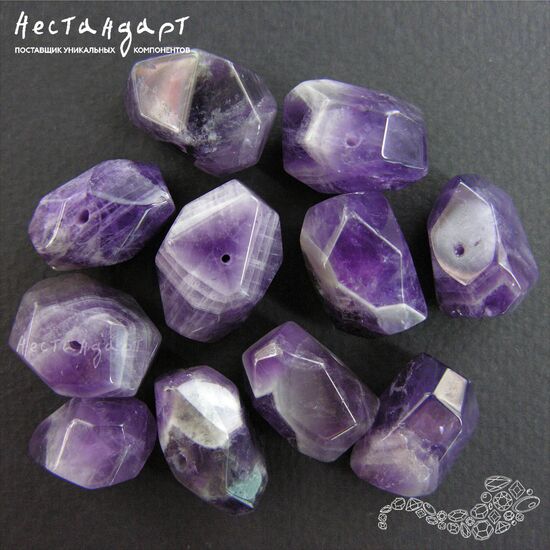 Аметист натуральный Geometric Form 18-20х11-12 мм, изображение 5