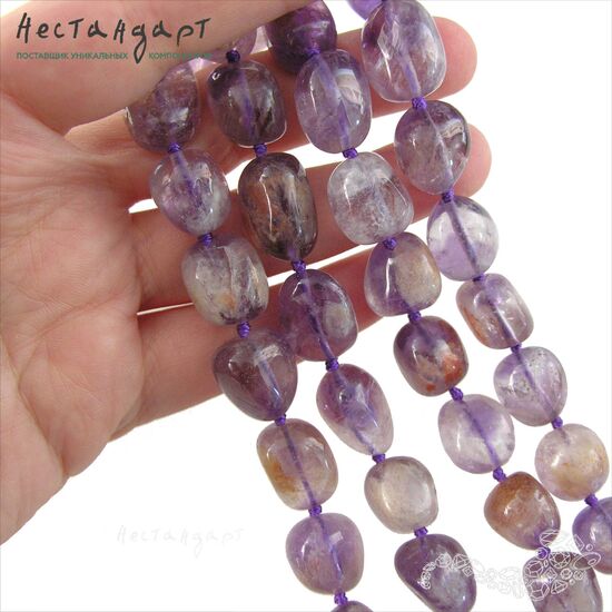 Аметист натуральный с включениями Pebbles 12-18 мм (уп. 5 шт.), изображение 4