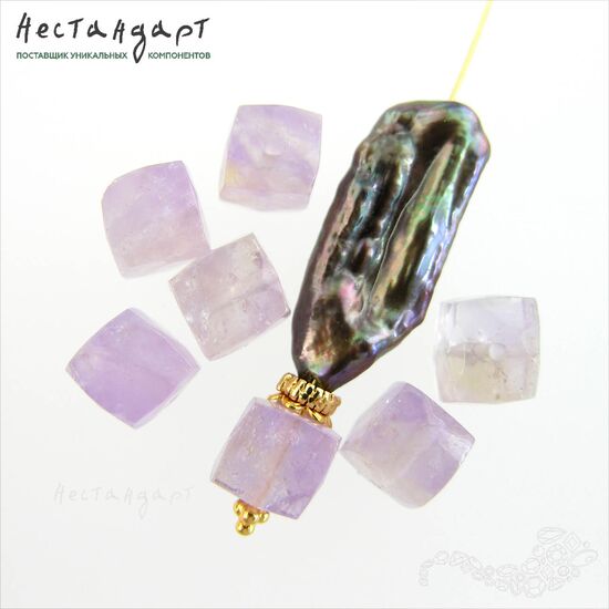 Аметист натуральный Faceted Сube 8-9 мм, изображение 3