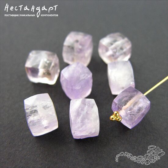 Аметист натуральный Faceted Сube 8-9 мм, изображение 4