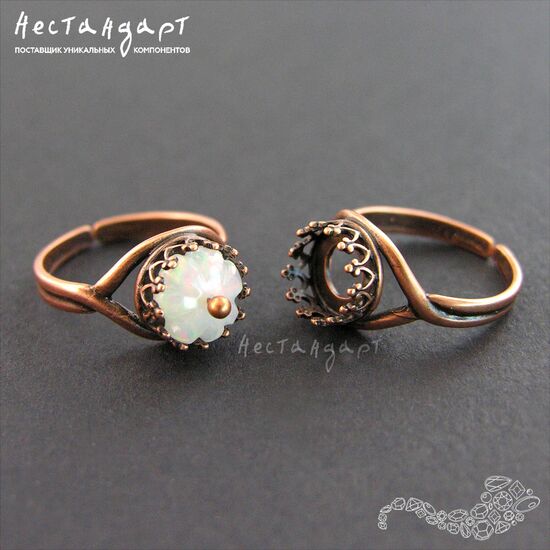 Основа для кольца с сеттингом JBB Antique Copper 8 мм, изображение 3