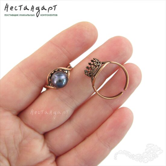 Основа для кольца с сеттингом JBB Antique Copper 8 мм, изображение 4