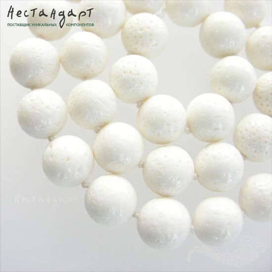 Коралл натуральный губчатый отбеленный 12 мм, изображение 4