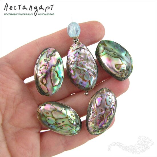 Гелиотис объемная бусина Peacock Fancy 25-37 мм, изображение 2