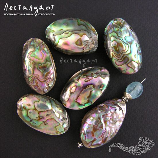 Гелиотис объемная бусина Peacock Fancy 25-37 мм, изображение 3