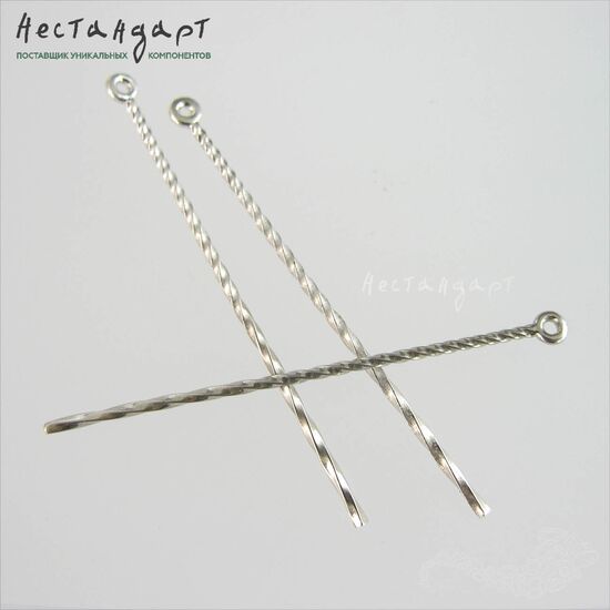 Подвеска Twist Sterling Silver 55х1,5 мм, изображение 4