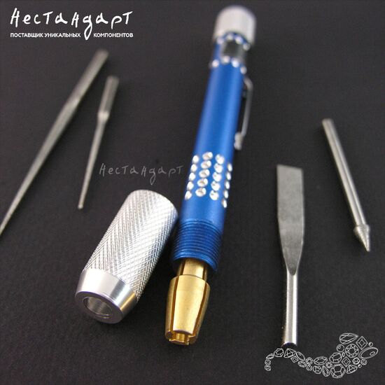 Мини-дрель ручная с набором бориков и надфилей, изображение 6