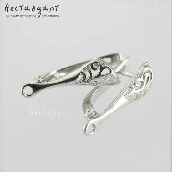 Швензы Elvish Sterling Silver Rhodium Plated 19x6 мм (пара), изображение 5