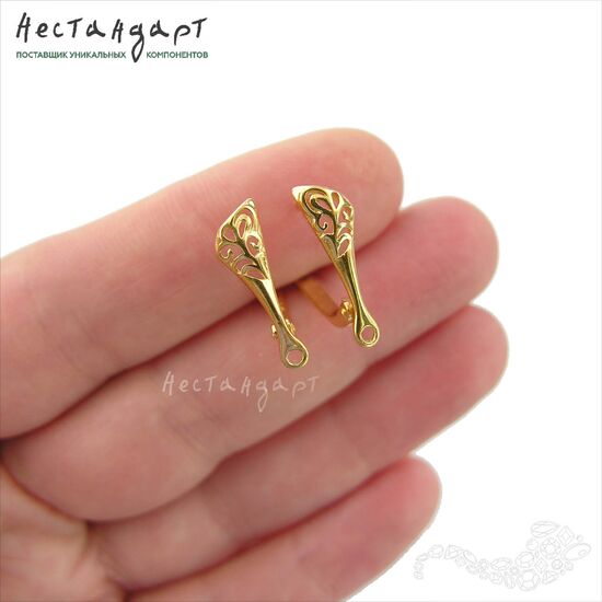 Швензы Elvish Vermeil Sterling Silver 18,5х2,5 мм (пара), изображение 2