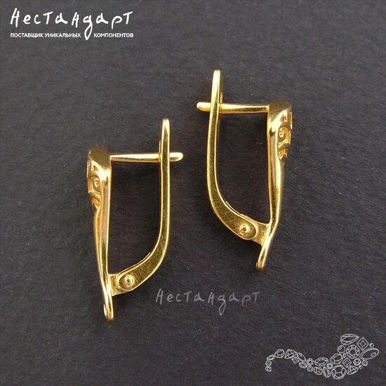 Швензы Elvish Vermeil Sterling Silver 18,5х2,5 мм (пара), изображение 3