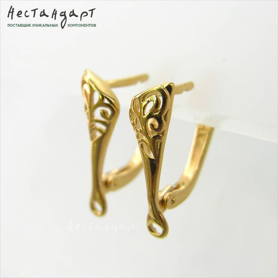 Швензы Elvish Vermeil Sterling Silver 18,5х2,5 мм (пара), изображение 4