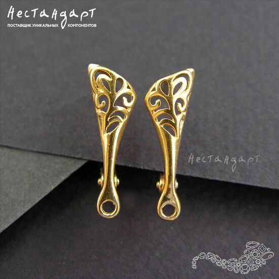 Швензы Elvish Vermeil Sterling Silver 18,5х2,5 мм (пара), изображение 5