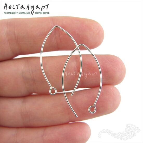 Швензы Amande Sterling Silver Rhodium Plated 32 мм (пара), изображение 2