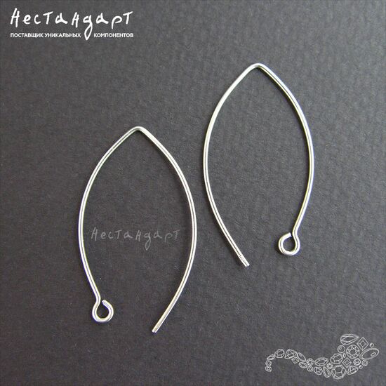 Швензы Amande Sterling Silver Rhodium Plated 32 мм (пара), изображение 3