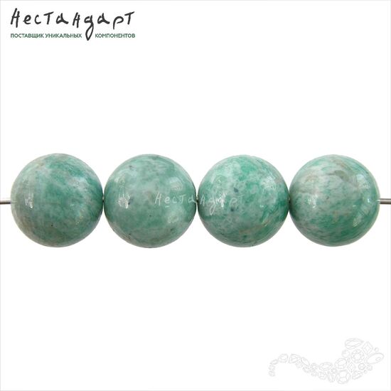 Амазонит натуральный гладкий 12 мм