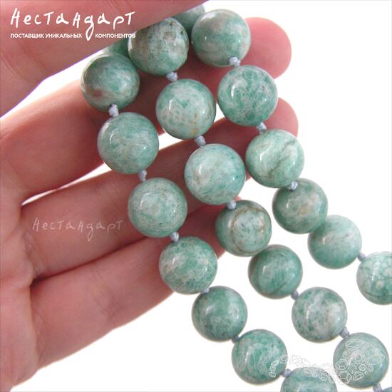 Амазонит натуральный гладкий 12 мм, изображение 3