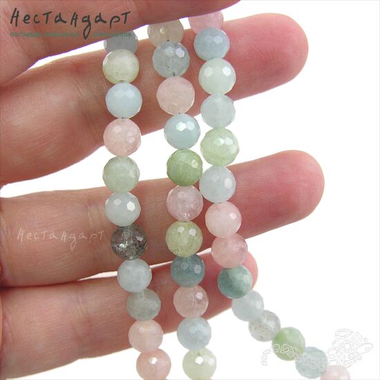 Берилл-микс натуральный 7 мм (уп. 6 шт.), изображение 2