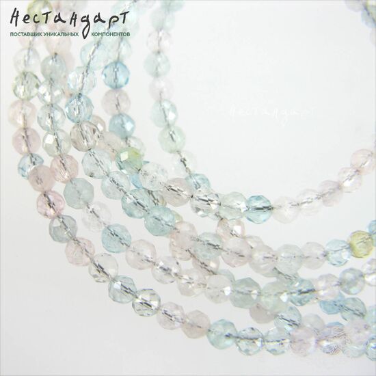 Берилл-микс натуральный 3,5 мм (уп. 10 шт.), изображение 2