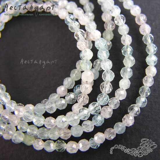 Берилл-микс натуральный 3,5 мм (уп. 10 шт.), изображение 4