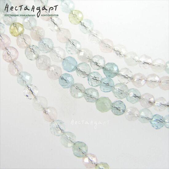 Берилл-микс натуральный 3,5 мм (уп. 10 шт.), изображение 5