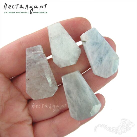 Аквамарин натуральный Trapezoid 27-30х18-20 мм, изображение 2