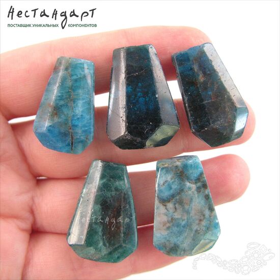 Апатит натуральный подвески 27-29х17-20 мм, изображение 2