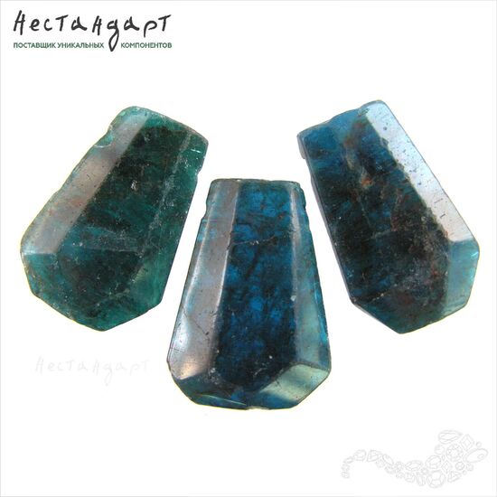 Апатит натуральный подвески 27-29х17-20 мм, изображение 4