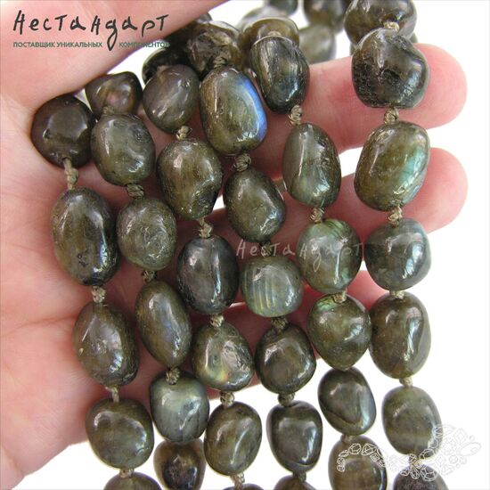 Лабрадор натуральный 12-17 мм (уп. 6 шт.), изображение 3