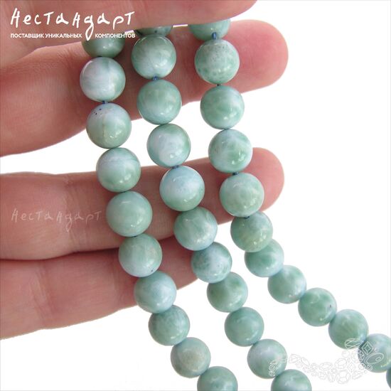 Ларимар натуральный 9 мм, изображение 3