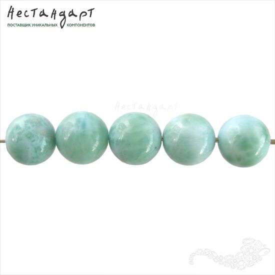 Ларимар натуральный 9 мм, изображение 5