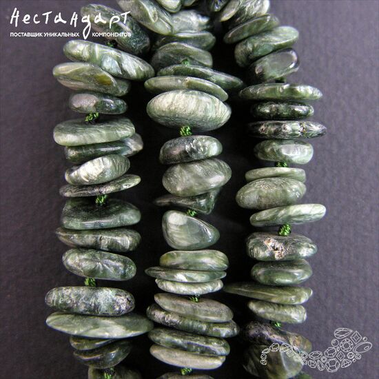 Серафинит натуральный 8-10х2-4 мм (уп. 10 шт.), изображение 4