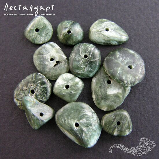 Серафинит натуральный 8-10х2-4 мм (уп. 10 шт.), изображение 6