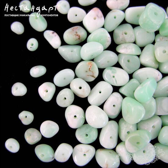 Хризопраз натуральный гладкий Pebbles 8-12 мм (уп. 5 шт.), изображение 2