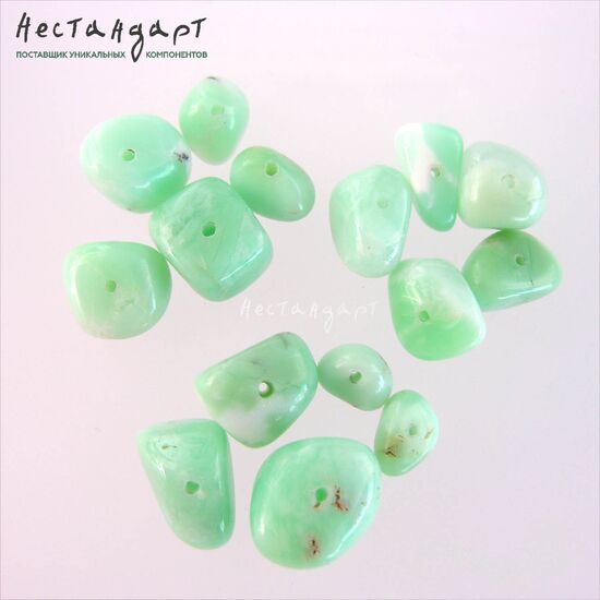 Хризопраз натуральный гладкий Pebbles 8-12 мм (уп. 5 шт.), изображение 5